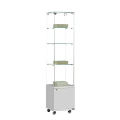 Glasvitrine Trento 3. m/3 hylder og skab