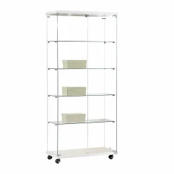 Glasvitrine Trento 2L. m/2 LED spot, hvid