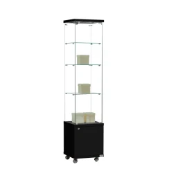 Glasvitrine Trento 3L. m/LED spot & skab