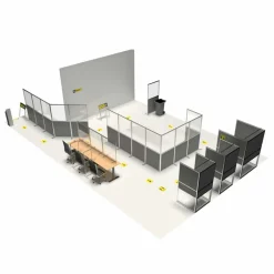 Gulvafskærmning sæt 3 stk. m. luge