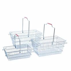 Indkøbskurv i tråd 16 l. Krom