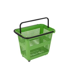 Indkøbskurv på hjul 54 liter, grøn