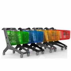 Indkøbsvogn City 160 liter, blå