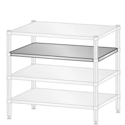 Inox Standard glat hylde d60x120 cm