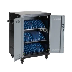 Ipad-vogn med 40 rum til tablets, mobil mm, på hjul