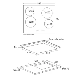Keramisk kogeplade Scandomestic K 61