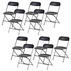 Klapstol Samson Lux 10 stk, sort