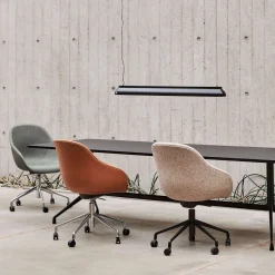 Kontorstol HAY AAC 155, blank/gråt stof