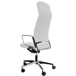 Kontorstol hvid læder VINTAGEis5 32V4