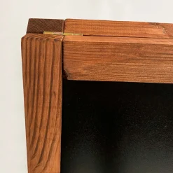 Kridttavle A-skilt m. markers, mørk træ