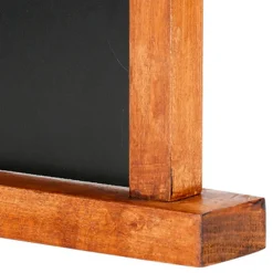 Kridttavle menuholder A5, mørk træ