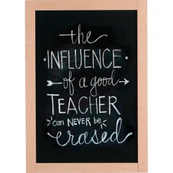 Kridttavle WOOD 80x120 cm, sort