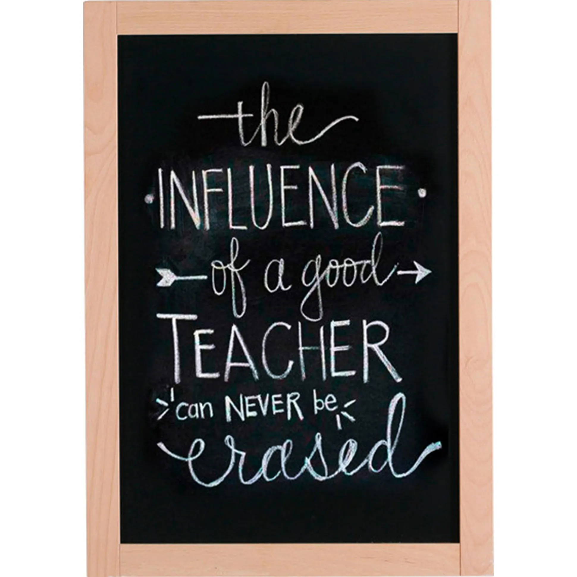 Kridttavle WOOD 80x120 cm, sort