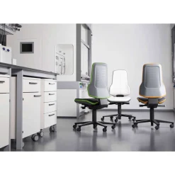 Laboratoriestol Bimos Neon 9573 sort/grå