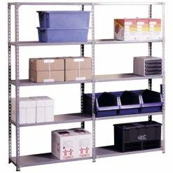 Lagerreol Stålfix, 2 fag, dybde 60 cm.