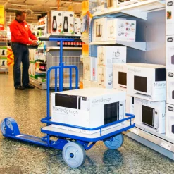 Løbehjul med lad. 150kg. Blå.