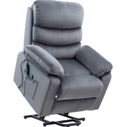 Løftestol m. massage, Visby i gråt stof