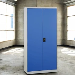 Materialeskab UniFix 39x85x180h Grå/Blå