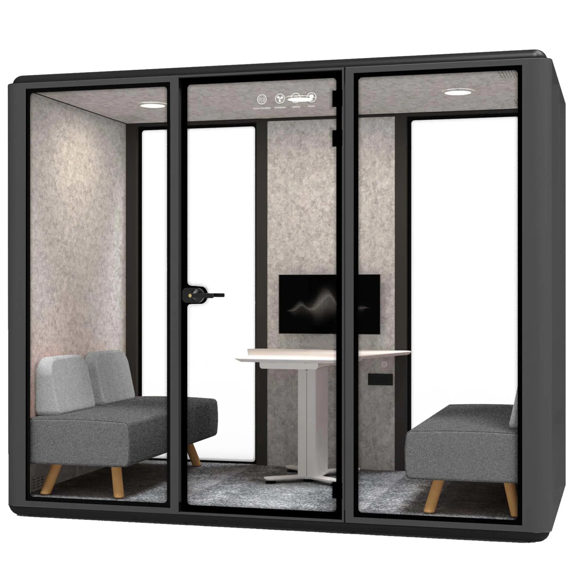 Mødeboks Furnitech L, antracit