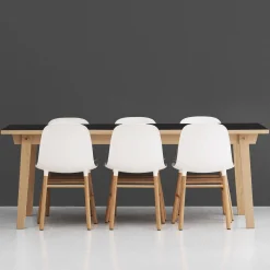 Mødebord Normann Slice + 6 Form stole