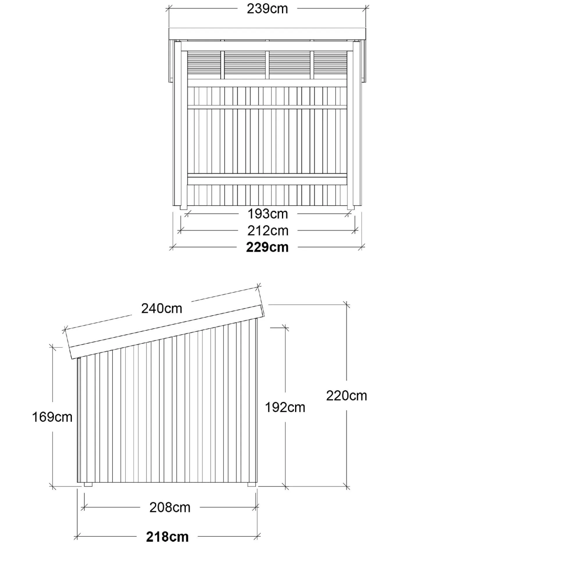 Nordic cykelskur m/dør 5 m2