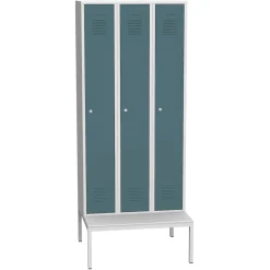 Omklædningsskab Unicabin 3 rum med bænk