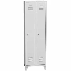 Omklædningsskab UniCabin 2 rum. Lysegrå