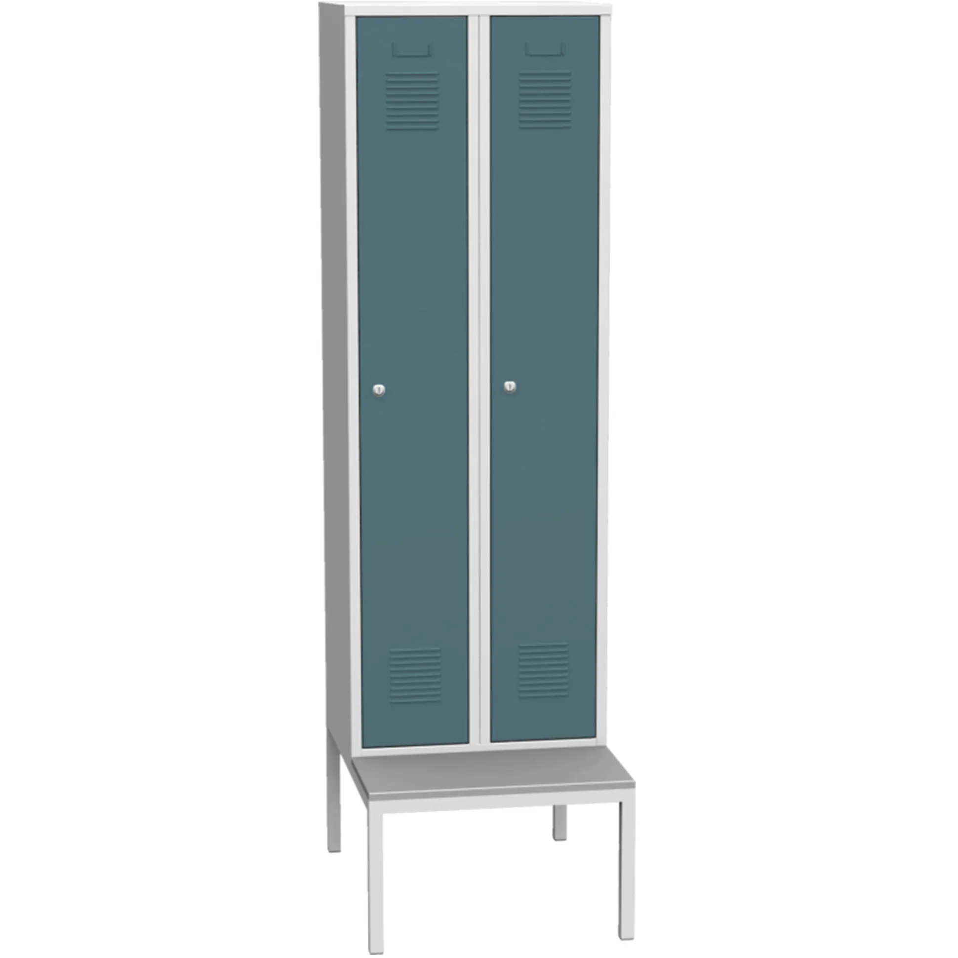 Omklædningsskab Unicabin 2 rum med bænk