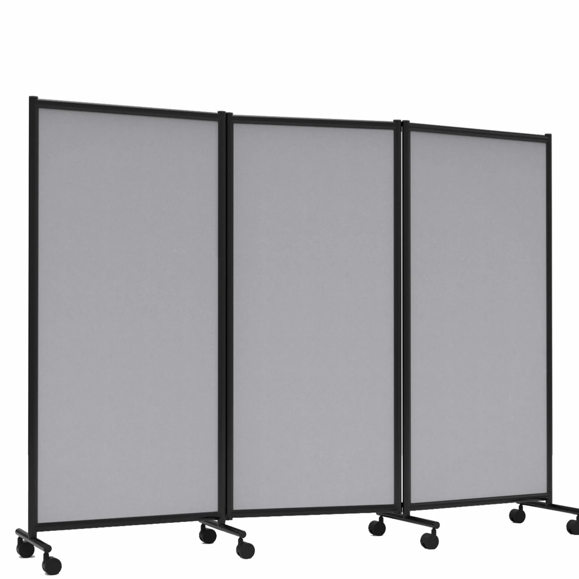 One Screen 3-delt, sort ramme, mørkegrå