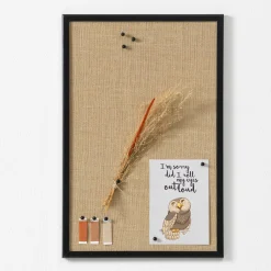 Opslagstavle Hessian 40x60 cm Naga, sort