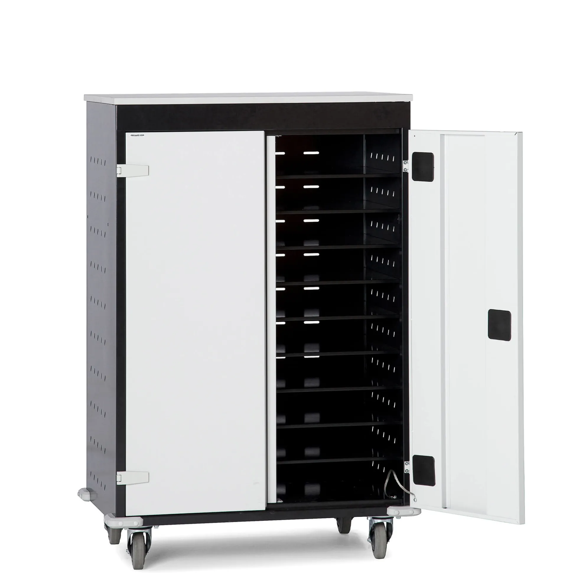 PC-vogn 20 rum med opladning, sort/grå