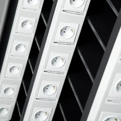 PC-vogn 10 rum med opladning, sort/grå