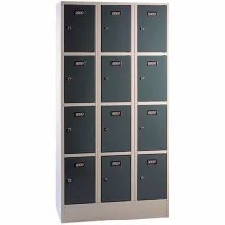 Personaleboks UniBox 3x4 rum. Mørkegrå