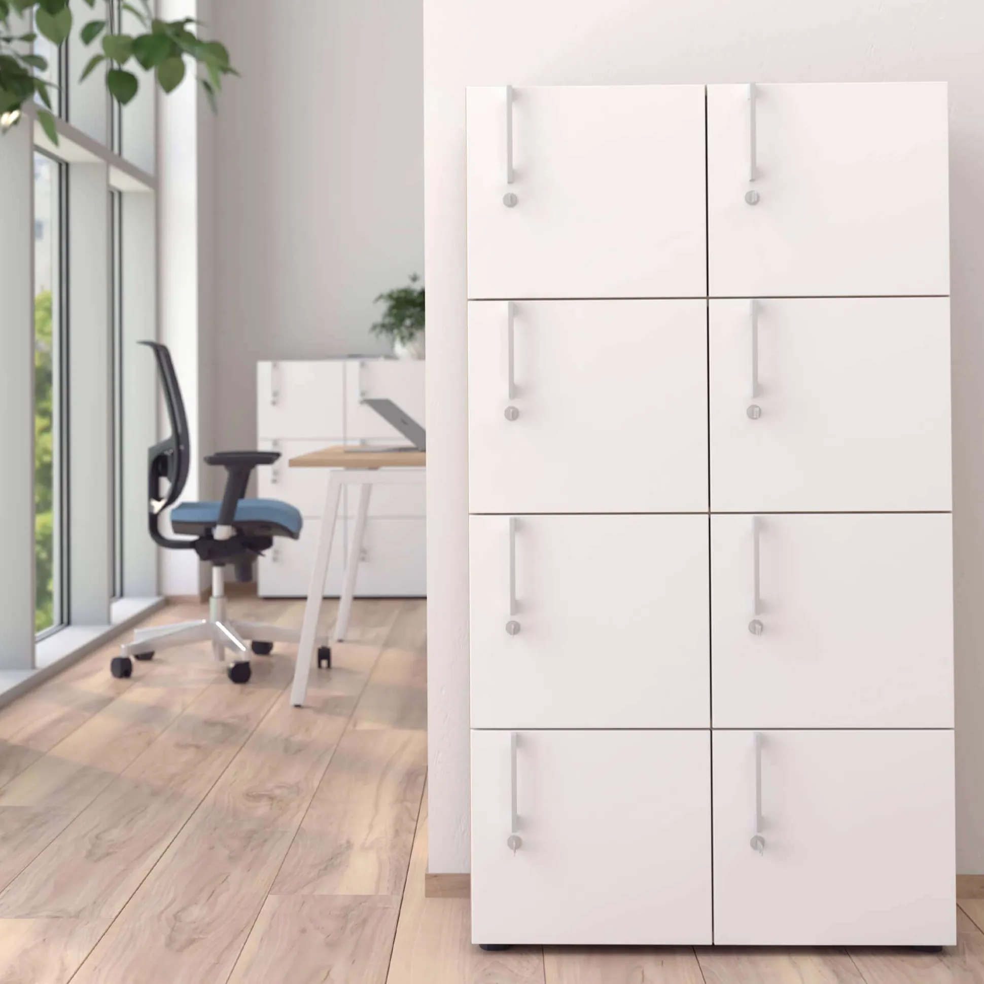 Personaleboks W6 med 6 rum