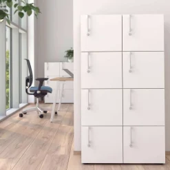 Personaleboks W8 med 8 rum