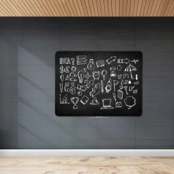 Rammeløs kridttavle 87x117 cm, sort