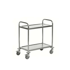 Rullebord 2 hylder, Rustfri