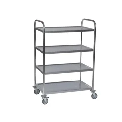 Rullebord 4 hylder. Rustfri