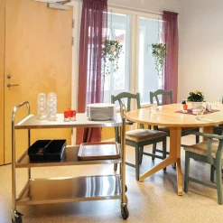 Rullebord 3 hylder, stor. Rustfri