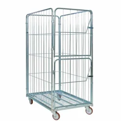 Rullecontainer 120 cm Bred m. 3 vægge + 2 låger