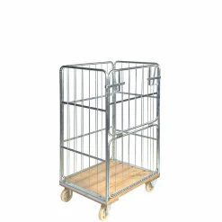 Rullecontainer m/træbund 85 cm Bred