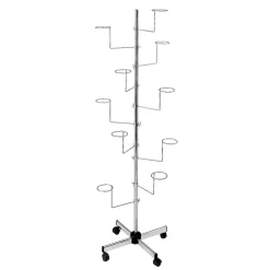 Salgsstativ Trep på hjul m. hatte holder