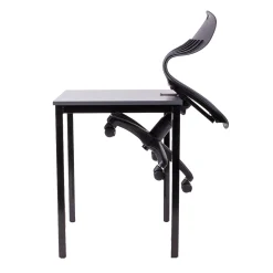 Skolebord 70x60 cm med 1 stol mørkegrå
