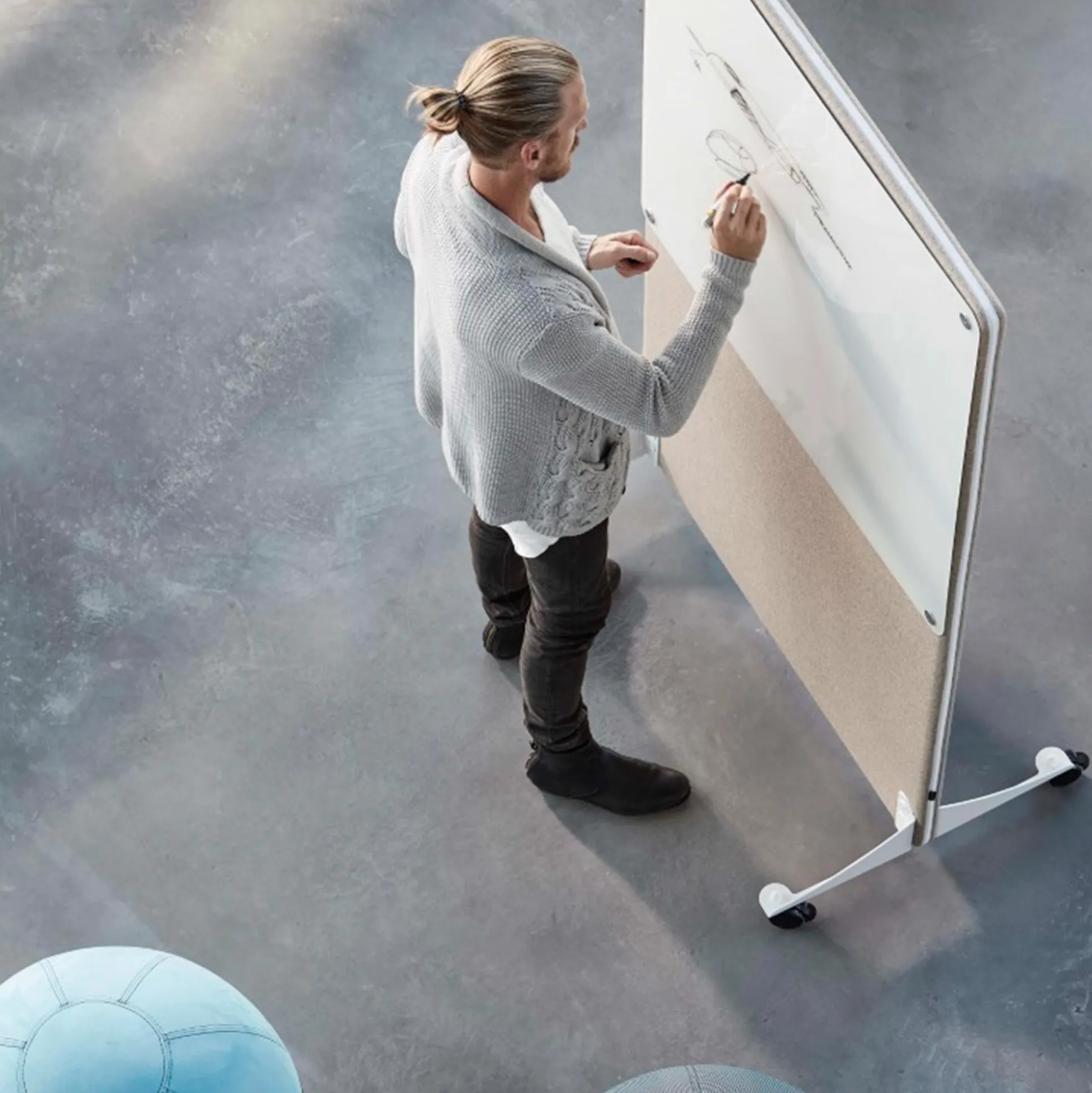 Skærmvæg Sketch whiteboard 100x180 cm