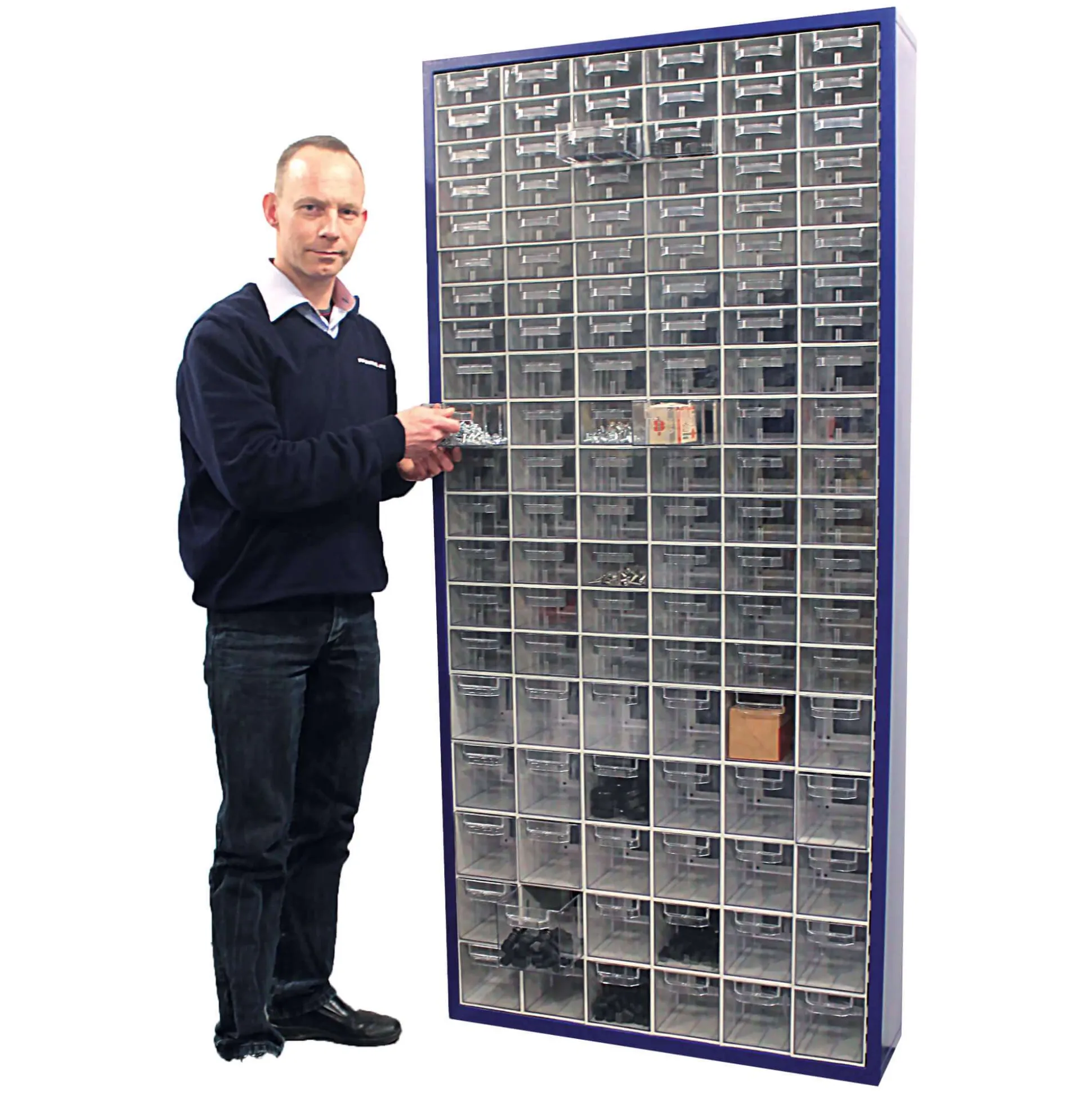 Skuffereol HiMax med 120 småskuffer