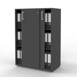 Skydedørsskab Jive med 6 rum