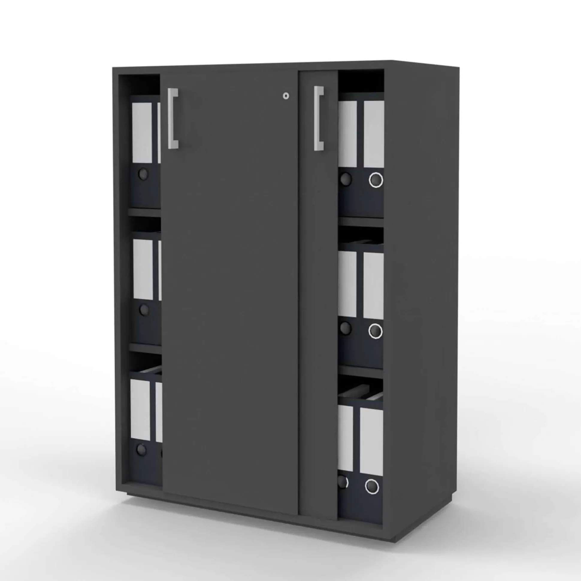 Skydedørsskab Jive med 6 rum