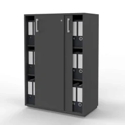 Skydedørsskab Jive med 6 rum