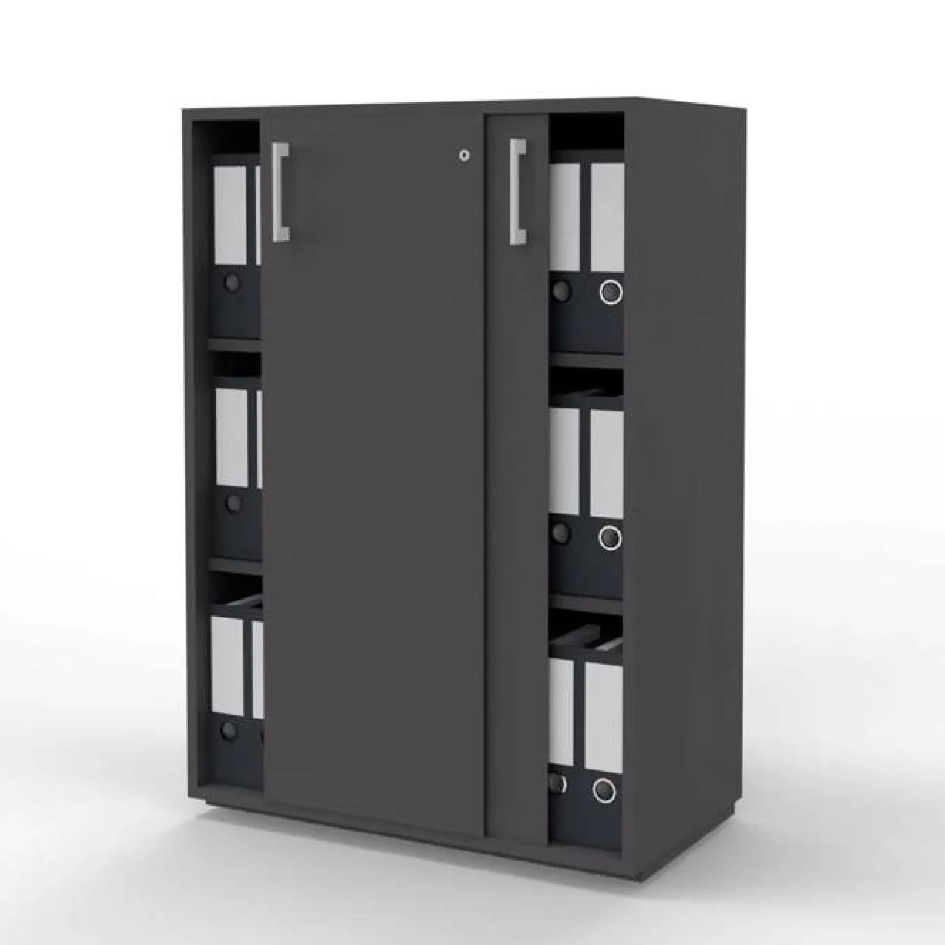 Skydedørsskab Jive med 6 rum