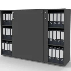 Skydedørsskab Jive med 6 rum